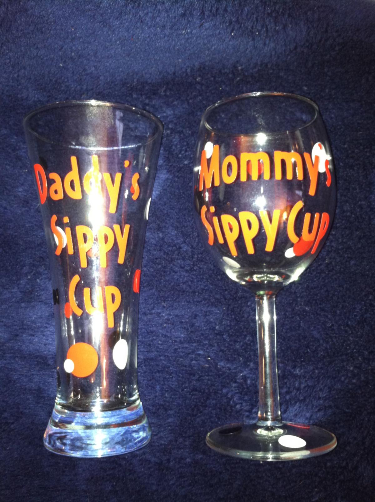 Sippy Cup Wine Glasses-set of 2